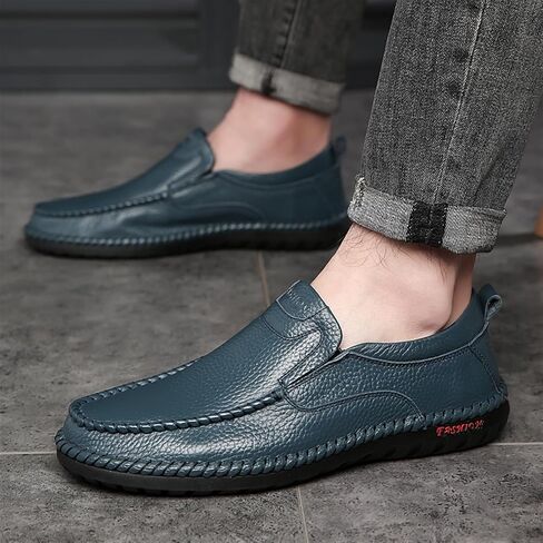 Dress Shoes for Men Men's Genuine Leather Driving Shoes Soft Anti-Slip Spring Footwear for Comfort and Style in Saudi Arabia