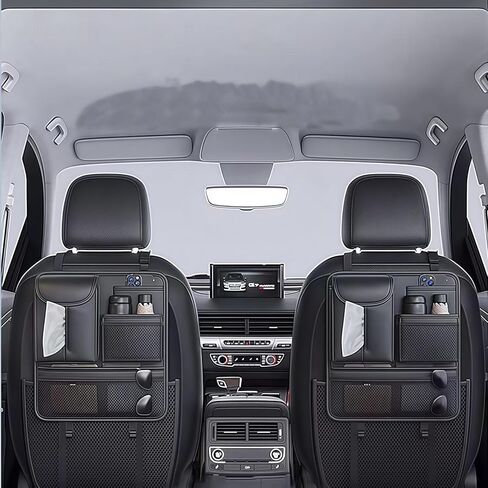 منظم سيارات المقعد الخلفي ، منظم المقاعد للمتسابقين ، منظم تخزين السيارات للسفر ، 5 جيوب تخزين منظم مقعد in Kuwait