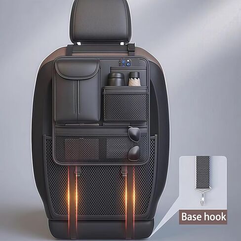 منظم سيارات المقعد الخلفي ، منظم المقاعد للمتسابقين ، منظم تخزين السيارات للسفر ، 5 جيوب تخزين منظم مقعد in Kuwait