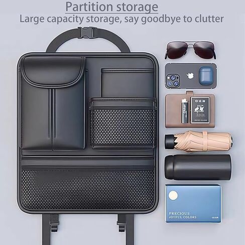 منظم سيارات المقعد الخلفي ، منظم المقاعد للمتسابقين ، منظم تخزين السيارات للسفر ، 5 جيوب تخزين منظم مقعد in Kuwait