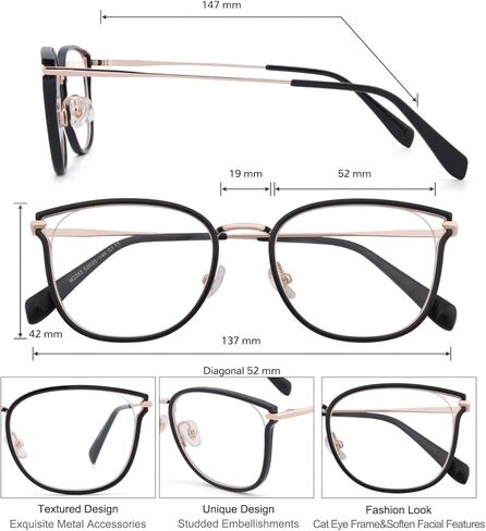 نظارات GUDVUE Blue Light، نظارات بيضاوية خفيفة الوزن للغاية، نظارات قراءة الكمبيوتر / الألعاب / التلفزيون / الهواتف للنساء / الرجال، مضادة للوهج / UV400 / إجهاد العين، بيضاوية/Pupple in Kuwait