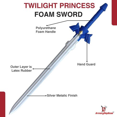 سيف الرغوة المتماثل الأسلحة - شفرة Twilight Twilight خفيفة الوزن لـ LARP و Cosplay & Fantasy - آمنة للأطفال والكبار in Saudi Arabia
