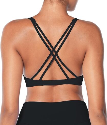 Sunzel Women's V-Neck Twist Sports Bra تأثير منخفض مع منصات قابلة للإزالة عبر الأشرطة عارية الذروة تخرج من العصيات المبطنة غير الرسمية in Saudi Arabia