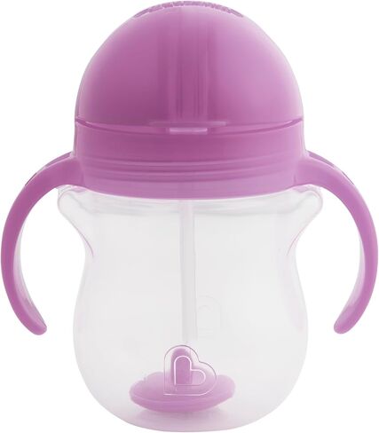 Munchkin أي أكواب Sippy زاوية للأطفال الصغار ، كوب قش مرجح للانسكاب مع مقابض انتقالية للأطفال 6 أشهر وما فوق ، 2 عبوة ، أزرق/أخضر in Kuwait