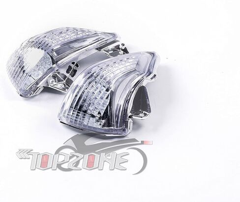 TOPZONE Compatible For Kawasaki 2009-2010-2011 EX650 ER-6F/ Ninja 650; 2009-2010-2011 ER-6N; Front Turn Signal Lights Blinker Idicator (Smoke Color, LED Turn Signal) in Kuwait