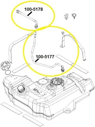 2011-2014 Polaris RZR 800 2 قطعة مجموعة خط الوقود - 2521155 و 2521154 in Saudi Arabia
