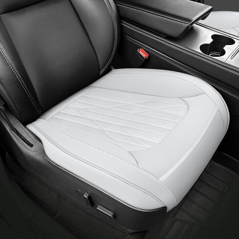 SanQing Car Seat Cover Luxury Napa Leather Seat Covers for Tesla Model Y Car Rear Seat Bottom,Heavy Duty Seat Cushion Protector Without Backrest (Black Rear) in Saudi Arabia