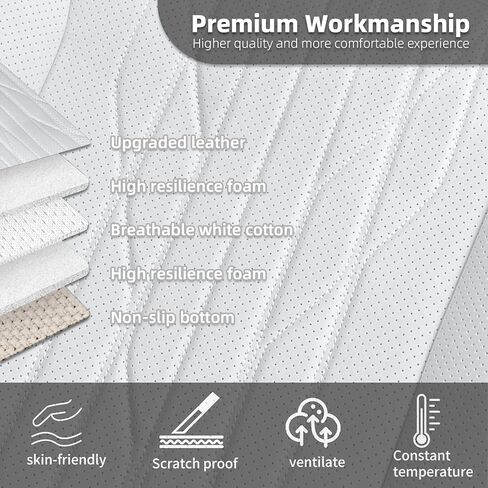 SanQing Car Seat Cover Luxury Napa Leather Seat Covers for Tesla Model Y Car Rear Seat Bottom,Heavy Duty Seat Cushion Protector Without Backrest (Black Rear) in Saudi Arabia