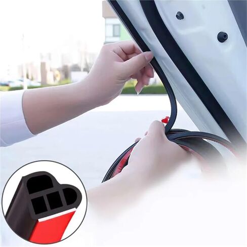 Car Door Rubber Seal Strips Auto Double Layer Sealing Stickers For Door Trunk Sound Insulation Weatherstrip Interior Accessories(30M) in Saudi Arabia