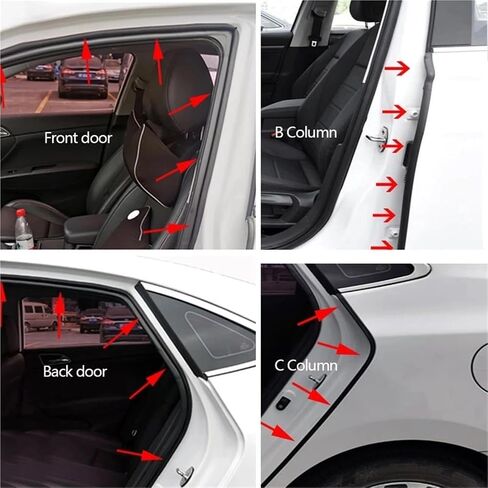 Car Door Rubber Seal Strips Auto Double Layer Sealing Stickers For Door Trunk Sound Insulation Weatherstrip Interior Accessories(30M) in Saudi Arabia
