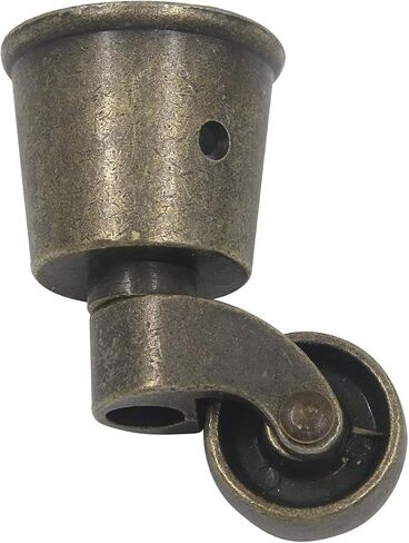 Semetall 4Pack Metal Vintage Swivel Round Cup Caster 2.6x1.5 Inch Swivel Wheel Caster for Furniture Chair Table(Bronze) in Saudi Arabia