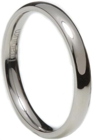 Classic Mirror Polished Lightweight 3mm to 8mm Titanium Wedding Band Comfort Fit Ring Size 3 in Saudi Arabia