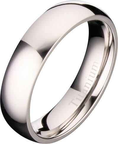 Classic Mirror Polished Lightweight 3mm to 8mm Titanium Wedding Band Comfort Fit Ring Size 3 in Saudi Arabia
