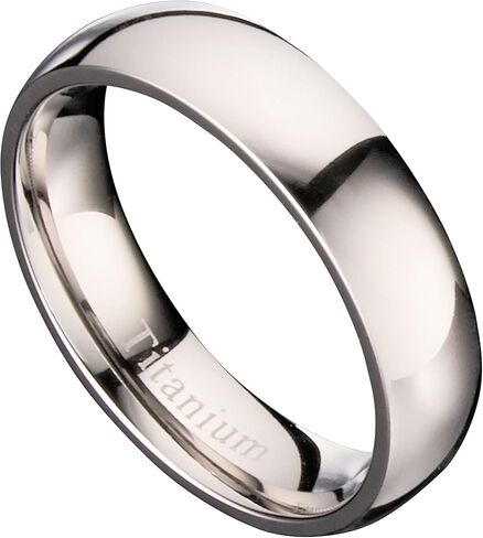 Classic Mirror Polished Lightweight 3mm to 8mm Titanium Wedding Band Comfort Fit Ring Size 3 in Saudi Arabia