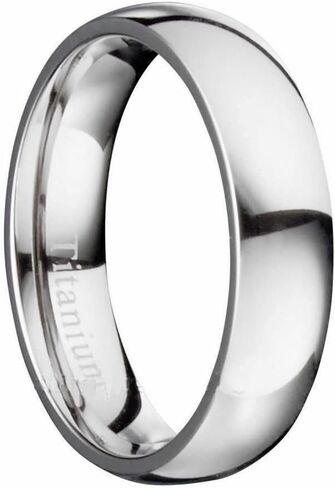 Classic Mirror Polished Lightweight 3mm to 8mm Titanium Wedding Band Comfort Fit Ring Size 3 in Saudi Arabia
