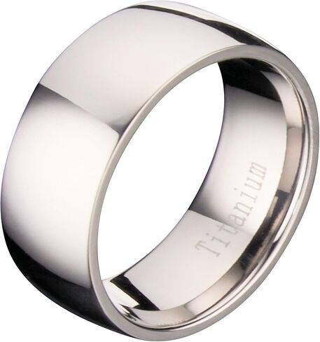 Classic Mirror Polished Lightweight 3mm to 8mm Titanium Wedding Band Comfort Fit Ring Size 3 in Saudi Arabia