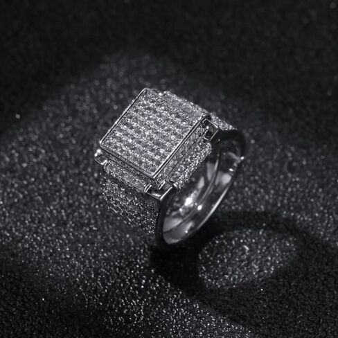 14K Gold Square Moissanite Ring, Celebrate Achievements, Impressive Gift for Men's Milestones in Saudi Arabia