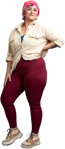 Women's Go Free 7/8 Leggings with GoFly Pee Zipper & Pockets Ultra-Soft Stretch, Squat Proof Spandex Yoga Running in Saudi Arabia