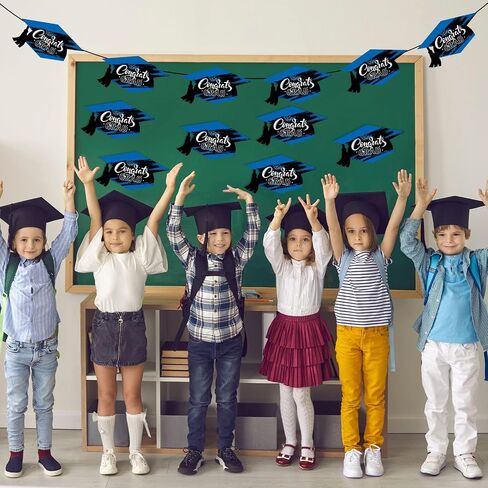 Funrous Graduation Cap Cutouts 20 Pcs 2024 Graduation Party Decorations Kit Hat DIY Shaped Large Big Head Cutout with 40 Glue Point Grad Cap Table Centerpiece for School Graduation Party(Black Gold) in Saudi Arabia