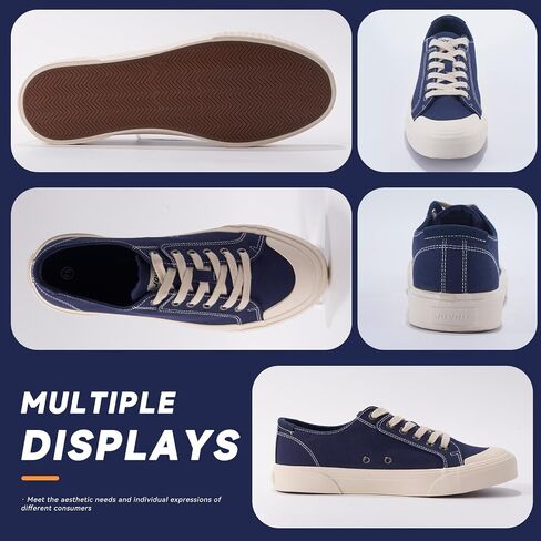 Women's Canvas Sneakers–Low Top Casual Fashion Sneaker|Lightweight Breathable Women's Shoes for Walking & Everyday Wear|Tennis Shoes for Daily Wear in Kuwait