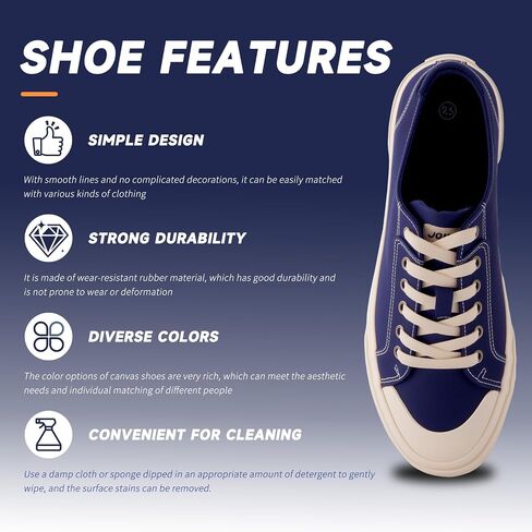 Women's Canvas Sneakers–Low Top Casual Fashion Sneaker|Lightweight Breathable Women's Shoes for Walking & Everyday Wear|Tennis Shoes for Daily Wear in Kuwait
