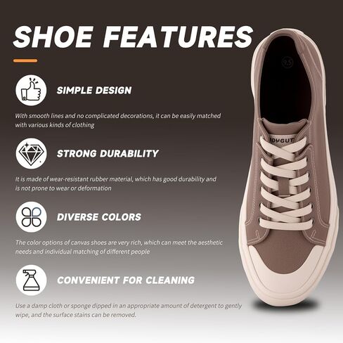 Women's Canvas Sneakers–Low Top Casual Fashion Sneaker|Lightweight Breathable Women's Shoes for Walking & Everyday Wear|Tennis Shoes for Daily Wear in Kuwait