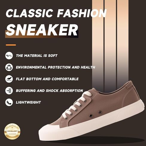 Women's Canvas Sneakers–Low Top Casual Fashion Sneaker|Lightweight Breathable Women's Shoes for Walking & Everyday Wear|Tennis Shoes for Daily Wear in Kuwait