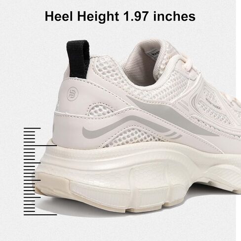 BAASPLOA Women's Chunky Fashion Sneakers Casual Sports Shoes Mesh Breathable Athletic Gym Workout Tennis Shoe Platform Thick Walking Shoes in Saudi Arabia