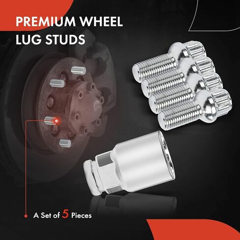A-Premium 4-PC M14-1.5 Wheel Studs W/Socket Key Compatible with Audi Q5 09-20, Q7 16-20, Q3 15-18, Q3 Quattro 15-18, A8 Quattro 11-20, Q8 19-20, SQ5 14-20, S8-17 mm Hex, 28 mm Shank, 60 mm Thread in Saudi Arabia