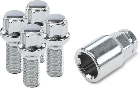 A-Premium 4-PC M14-1.5 Wheel Studs W/Socket Key Compatible with Audi Q5 09-20, Q7 16-20, Q3 15-18, Q3 Quattro 15-18, A8 Quattro 11-20, Q8 19-20, SQ5 14-20, S8-17 mm Hex, 28 mm Shank, 60 mm Thread in Saudi Arabia