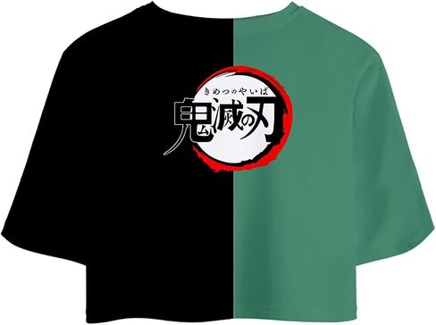 Anime Crop Top T Shirt and Shorts Set Women's 2 Piece Short Sleeve Outfits Girls Active Tracksuit in Saudi Arabia
