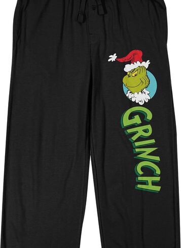 BioWorld The Grinch Santa Hat البالغ البالغ سراويل بيجاما سروال بيجاما in Saudi Arabia
