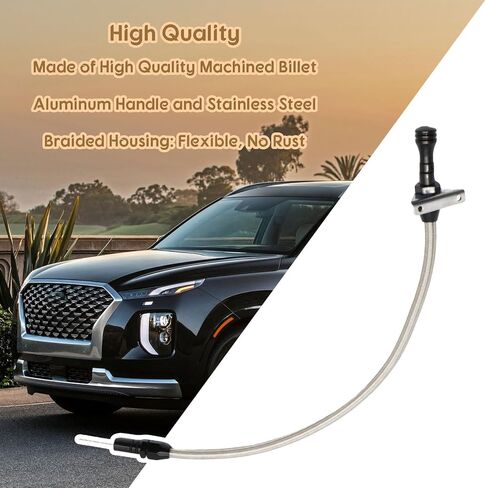 Flexible Transmission Dipstick Tube with Firewall Mount Stainless Steel Braided Housing Compatible with Chevy GM 4L80E 700R4 4L60E in Saudi Arabia