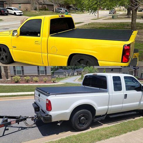 6.2Ft Waterproof Clamp On Top Mount Style Bed Cover for 04-06 Tundra,Soft Roll Up Truck Bed Tonneau Cover W/Lock for Toyota 2004-2006 Tundra Double Cab (Aka Crew Cab) Fleetside,Easy to Install in Saudi Arabia