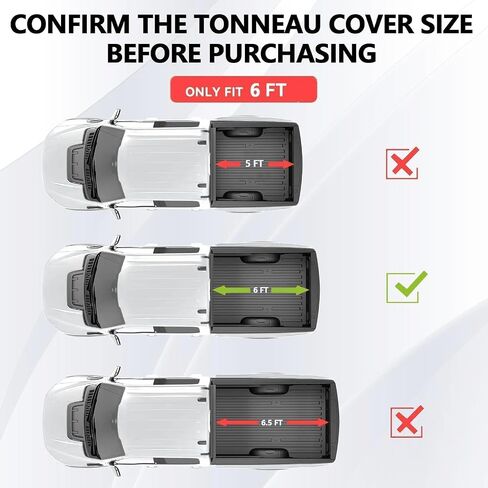 غطاء Tri-Fold Truck Bed Tonneau Hard For 1989-2004 Toyota Pickup Tacoma 6 أقدام (73 ") in Kuwait