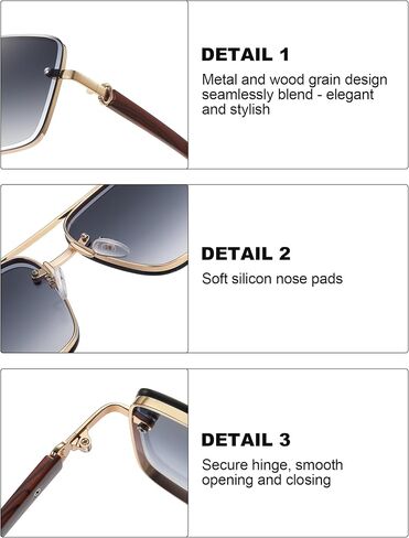 نظارة شمسية رجالي رأس كبير جسر جسر معدني ، 61 ملم مربع UV 400 عدسة حماية Sunnies (7563) in Kuwait