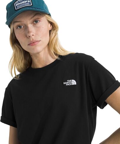 The North Face Women's Evolution Simple Dome Roya Shorte Sleeve Tee | تي شيرت القطن مع شعار مطرز كلاسيكي in Saudi Arabia