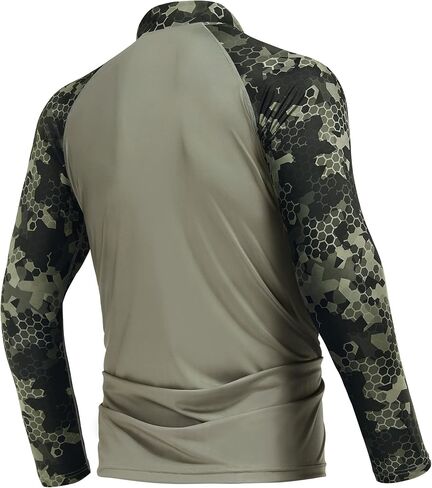 Rodeel Men's Running Hiking Shirts 1/4 Zip UPF 50+ Sun Protection Long Sleeve Shirt in Kuwait