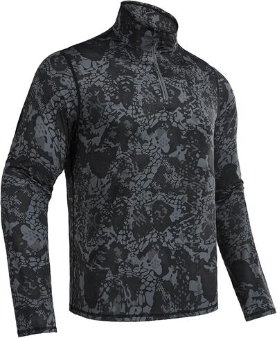 Rodeel Men's Running Hiking Shirts 1/4 Zip UPF 50+ Sun Protection Long Sleeve Shirt in Kuwait