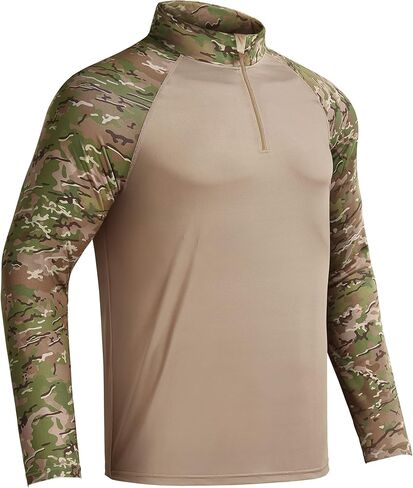 Rodeel Men's Running Hiking Shirts 1/4 Zip UPF 50+ Sun Protection Long Sleeve Shirt in Kuwait