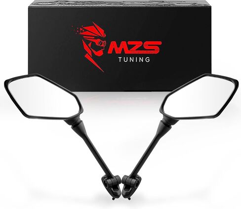 MZS Motorcycle Mirrors, Racing Sport Bike Rear View Side Mirror Fairing Black Compatible with EX 650 EX650 2009-2017 / ER6F 2009-2015 / Z1000SX 2011-2015 / EX 250 EX250 2008-2012 / EX500 1987-1993 in Saudi Arabia