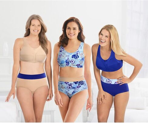 Comfort Choice Women's Plus Size 3-Pack Cotton Wireless Bra in Kuwait