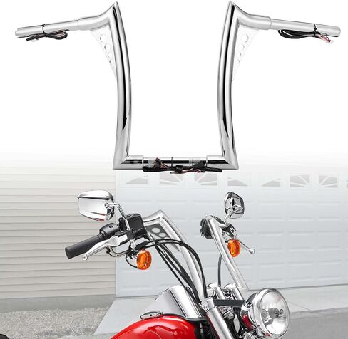Wsays 14 Inch Pre-wired Ape Hanger Handlebar Bar Sharp Compatible with Harley Softail 2011-2024 Fit Dyna 2012-2017 Fit Sportster 2011-2022 Fit Touring Road King 2015-Later in Saudi Arabia