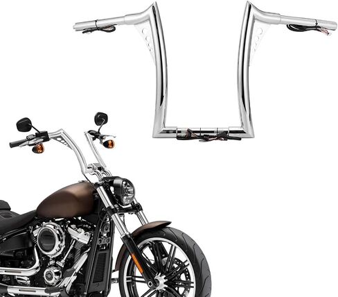 Wsays 14 Inch Pre-wired Ape Hanger Handlebar Bar Sharp Compatible with Harley Softail 2011-2024 Fit Dyna 2012-2017 Fit Sportster 2011-2022 Fit Touring Road King 2015-Later in Saudi Arabia