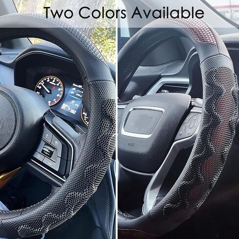 XHRING Steering Wheel Cover for Ford F150 F250 Raptor F250 Super Duty F350 Expedition Accessories F150 XL XLT Lariat King Ranch Platinum Limited Lightning Tremor Wine Red in Saudi Arabia