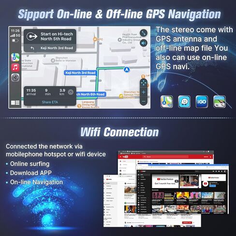 Leadfan 9 Inch Car Radio Stereo for Nissan Altima 2008 2009 2010 2011 2012 Auto AC WiFi/Wireless CarPlay/Android Auto/Touch Screen/GPS/Bluetooth/FM Radio/AHD Backup Camera/2G 32G in Kuwait