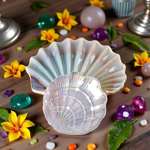 JJLFresheners Multicolor Plastic Seashell Soap Dish Jewelry Tray Organizer for Women Girls Fruit Bowl Decoration in Saudi Arabia