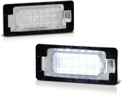 VIPMOTOZ 2 قطعة كاملة SMD أبيض LED لوحة رخصة الضوء الخلفي Trunk Lid Tag Assembly Replience لـ BMW E82 E88 E90 E92 F30 F32 F10 F11 E60 E61 E39 in Saudi Arabia