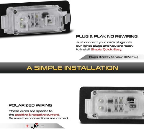 VIPMOTOZ 2 قطعة كاملة SMD أبيض LED لوحة رخصة الضوء الخلفي Trunk Lid Tag Assembly Replience لـ BMW E82 E88 E90 E92 F30 F32 F10 F11 E60 E61 E39 in Saudi Arabia
