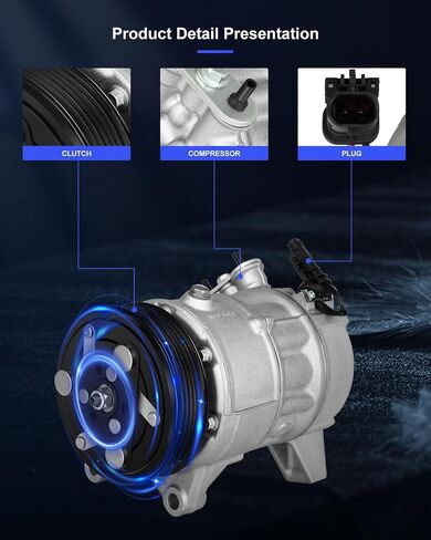ضاغط ECCPP A/C مع Clutch 2013-2016 لـ GMC Acadia 3.6L 2013-2023 لـ Chevrolet Traverse لـ Buick Enclave 3.6L Fast Cooling AC ضاغط in Saudi Arabia